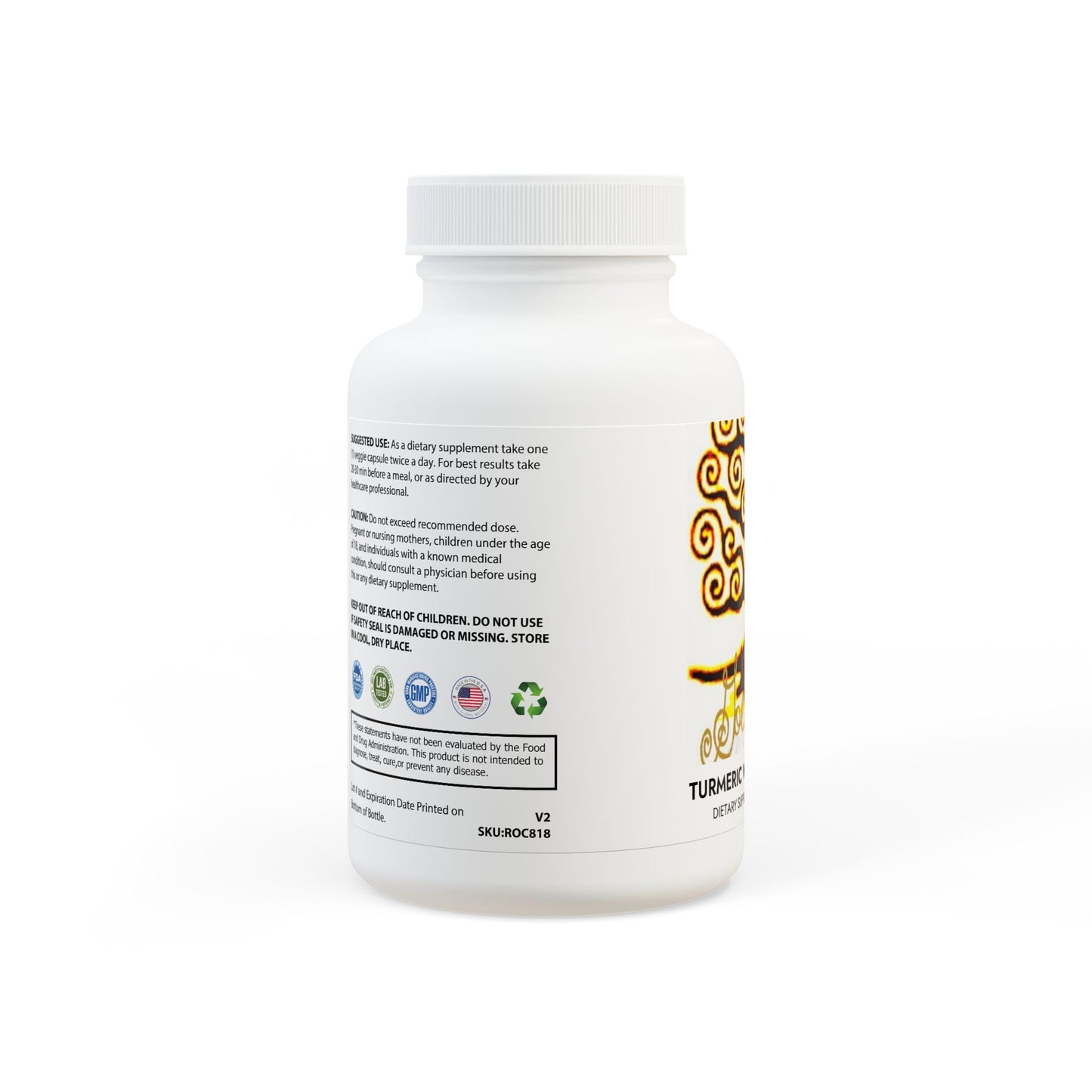 Turmeric with BioPerine® (Black Pepper Fruit Extract) Supplement (60 Capsules)